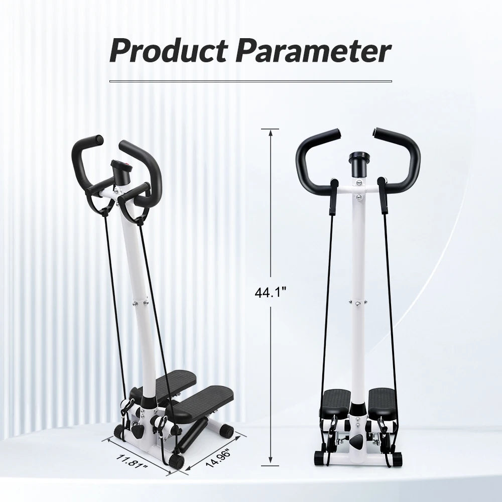 Multifunctional Exercise Stepper Machine With LCD Monitor And Resistance Bands
