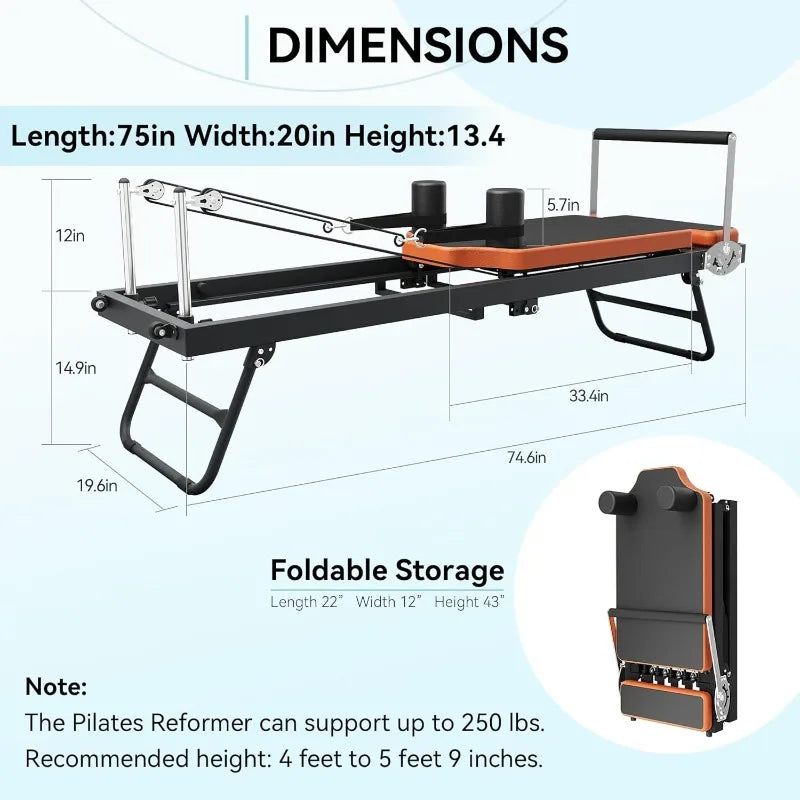 Pilates Reformer Machine For Home Use And Gym Workout