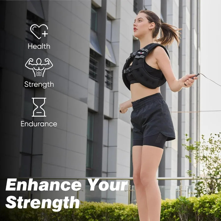 LISM Weighted Vest 8lb For Men Women Reflective Stripe Workout