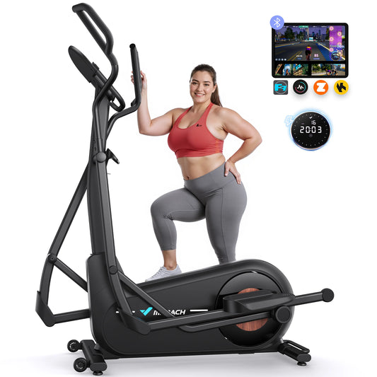 MERACH Elliptical Trainer Hyper Quiet Magnetic Drive 8 Resistance Levels