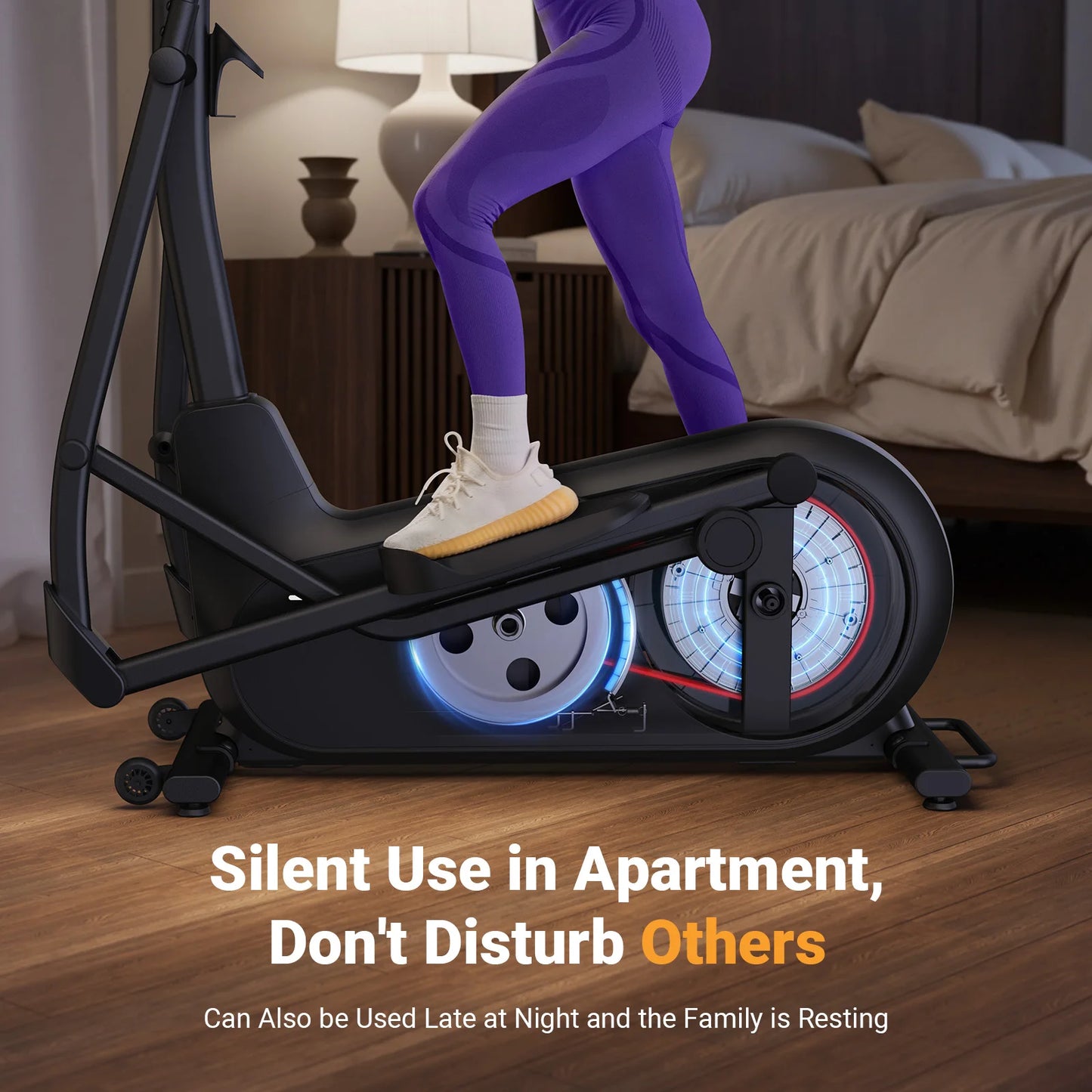 MERACH Elliptical Trainer Hyper Quiet Magnetic Drive 8 Resistance Levels