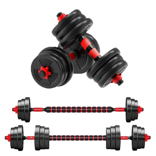 Adjustable Dumbbell Barbell Set 5-44lbs With Anti Slip Grip