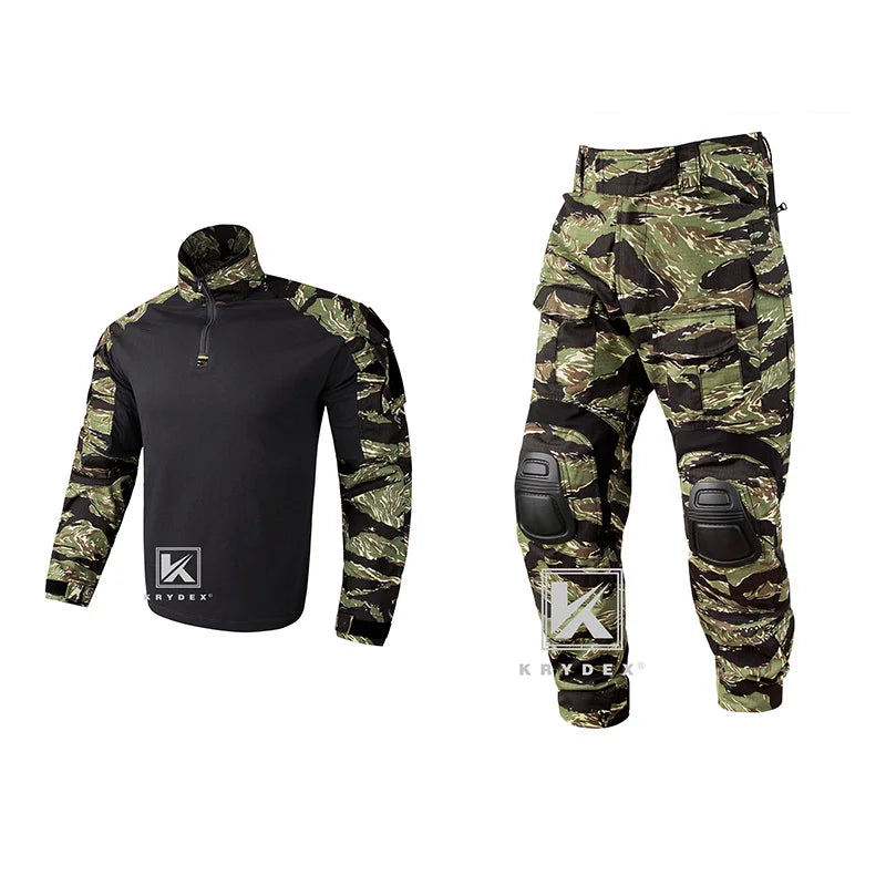KRYDEX Tiger Stripe Camo Combat Uniform Shirt and Pants Kit