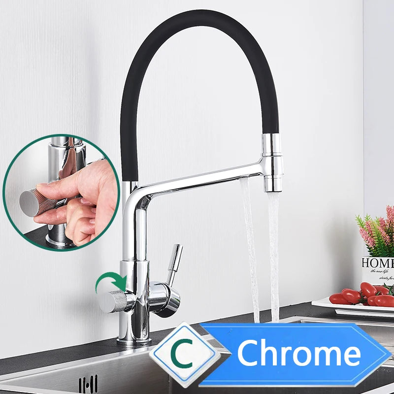 Rozin Purification Kitchen Faucet With Pull Out Spray