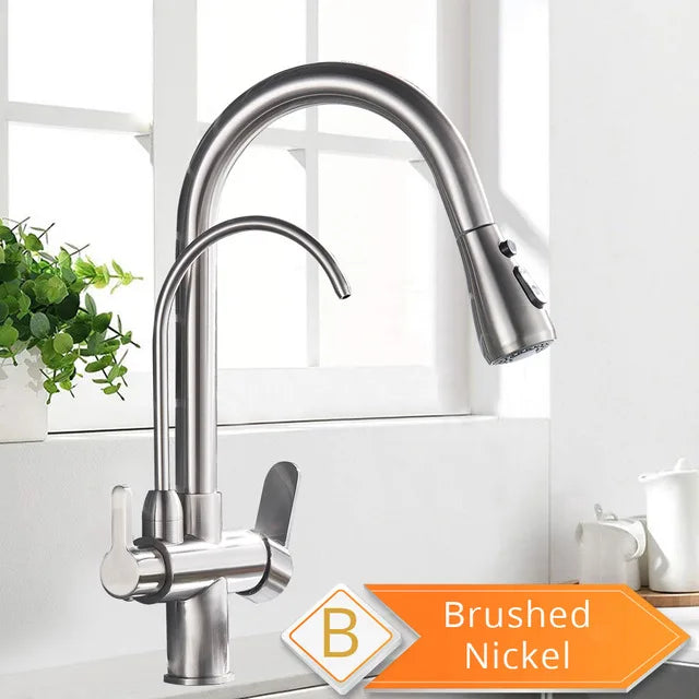 Rozin Purification Kitchen Faucet With Pull Out Spray