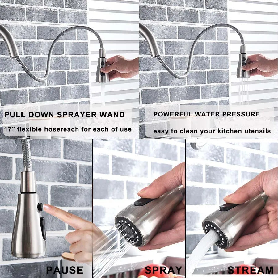 Rozin Purification Kitchen Faucet With Pull Out Spray