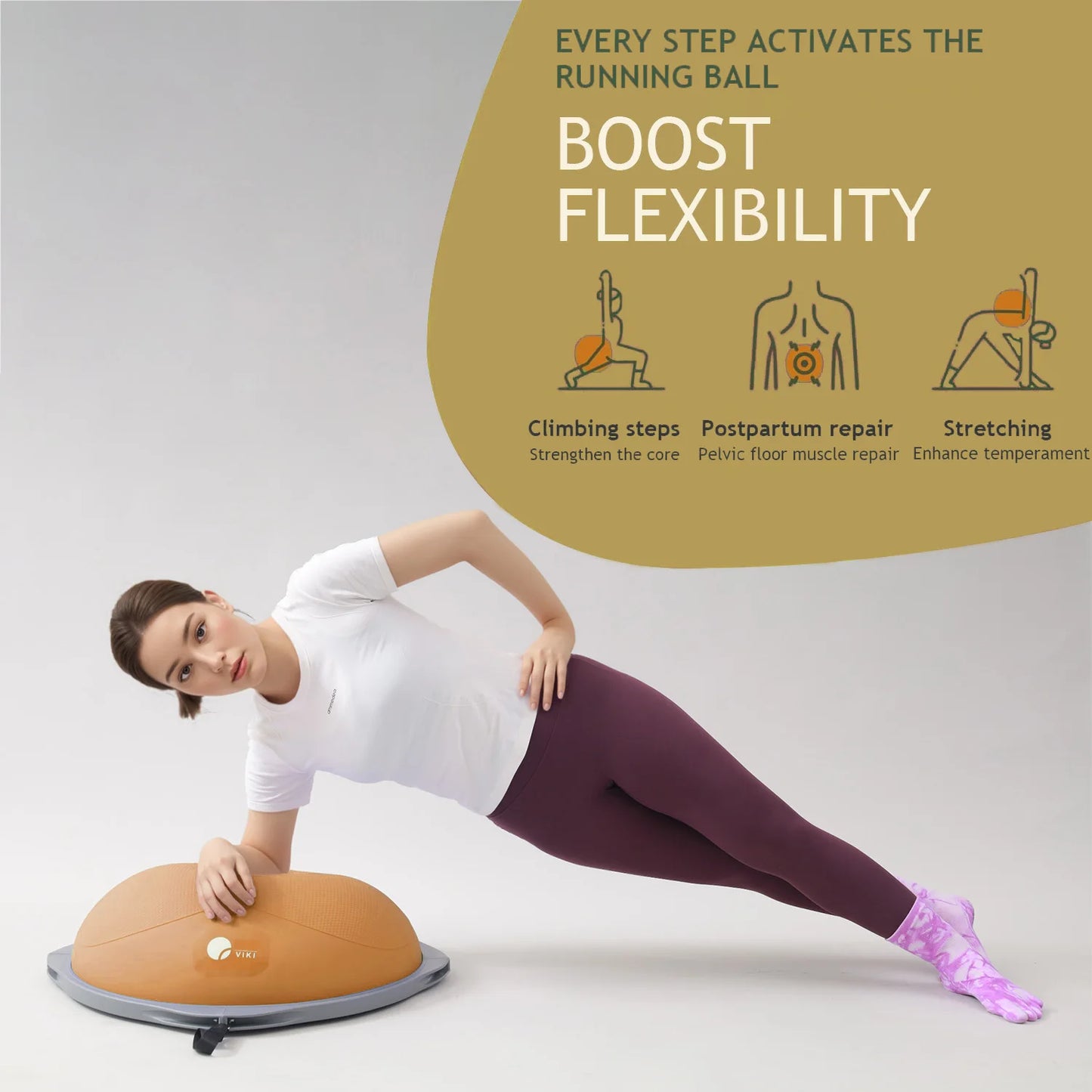 Home Yoga Balance Ball Half Ball Trainer For Core Training