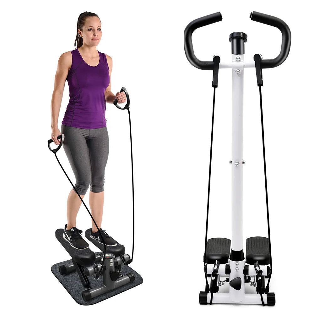 Multifunctional Exercise Stepper Machine With LCD Monitor And Resistance Bands