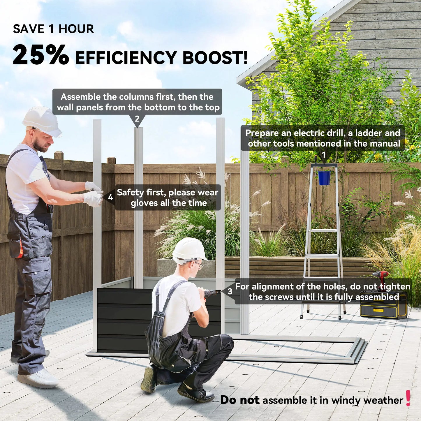 Metal Garden Tool Shed With Lockable Door For Outdoor Storage