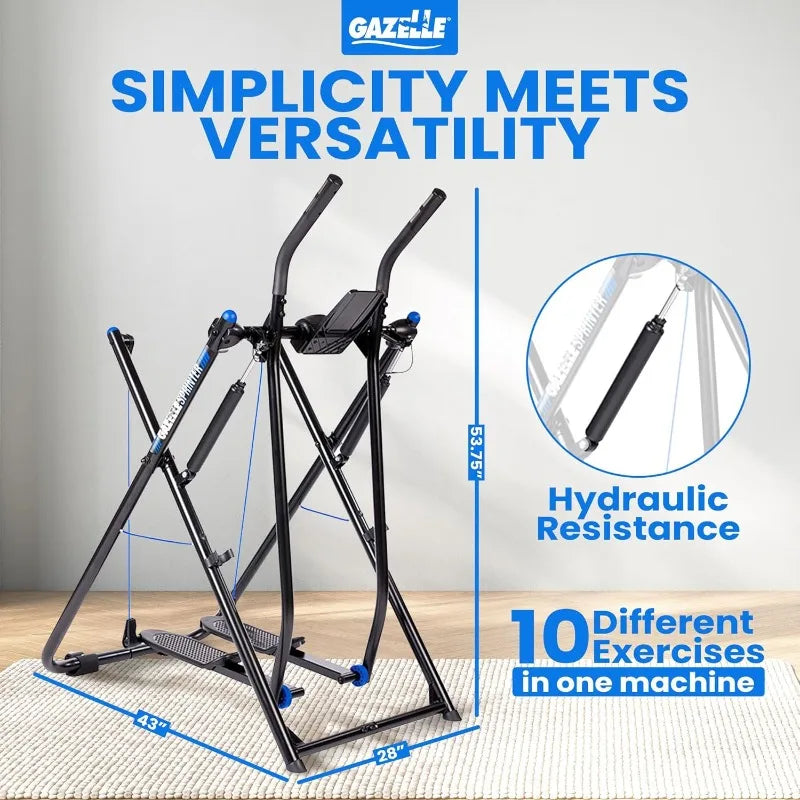 Gazelle Glider Elliptical Hybrid Exercise Machine For Home Gym