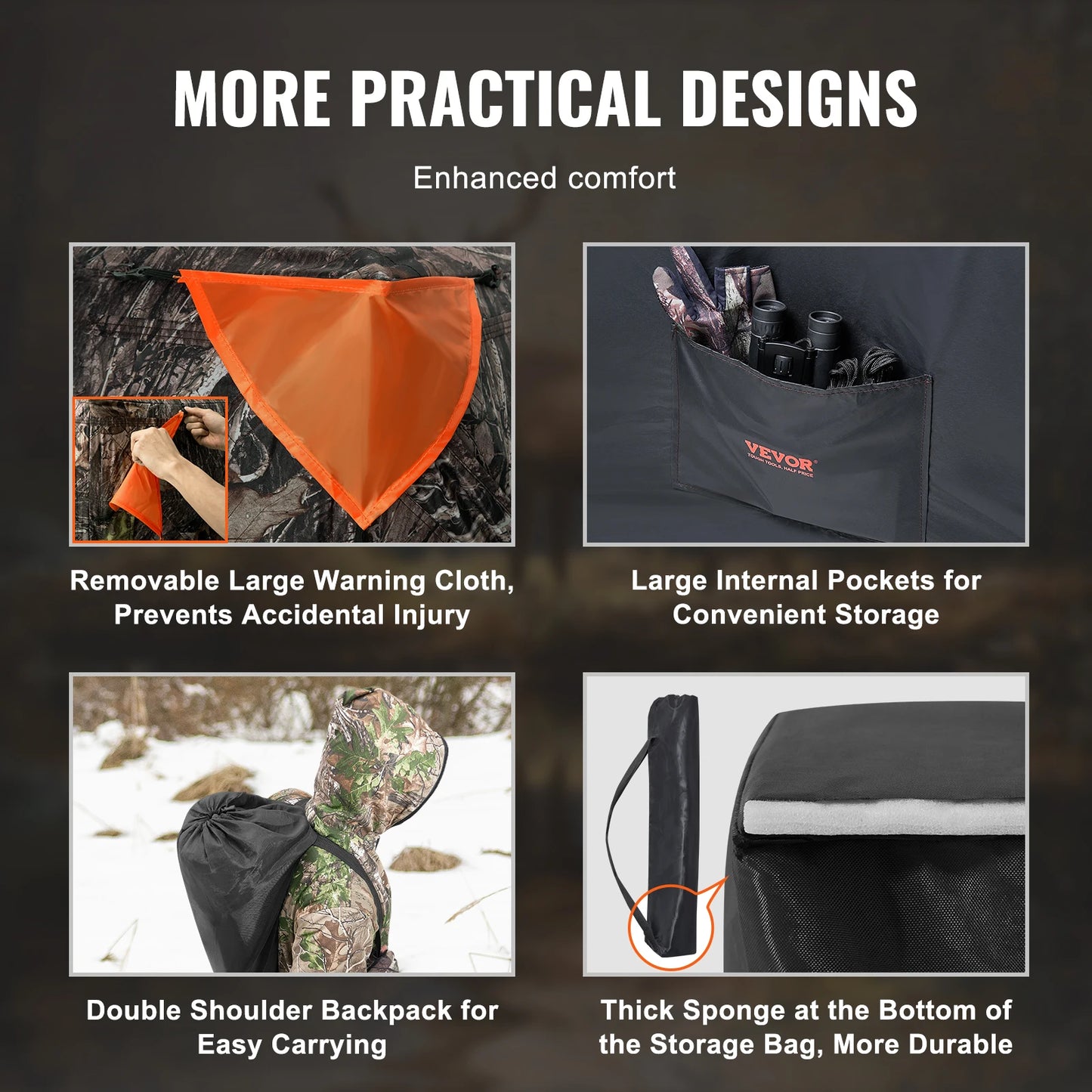 SucceBuy 270 Degree See Through Hunting Blind for Three People