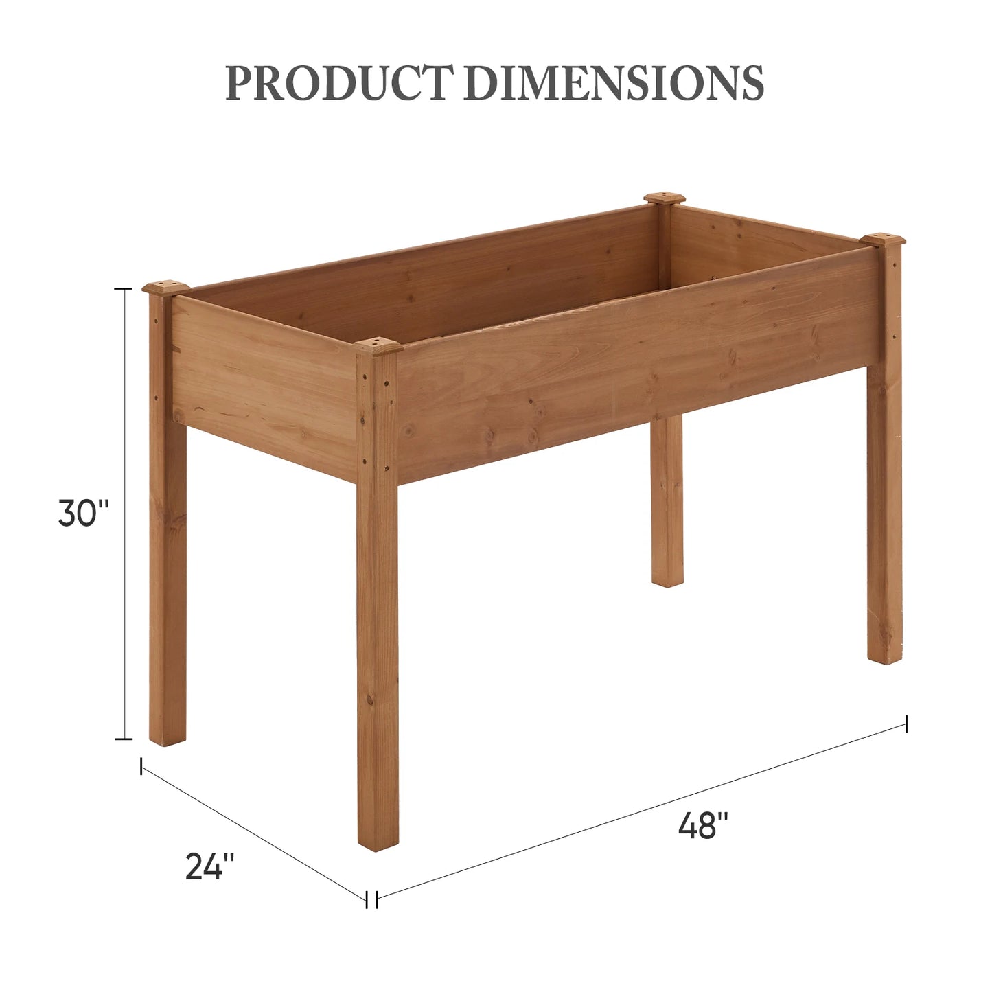 JHK Wood Planter Box Raised Garden Bed With Legs Herbs Vegetables