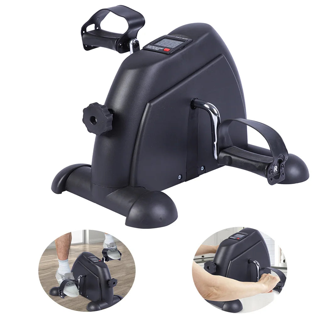 Stepper Exercise Bike With LCD Screen Pedal Exerciser For Home