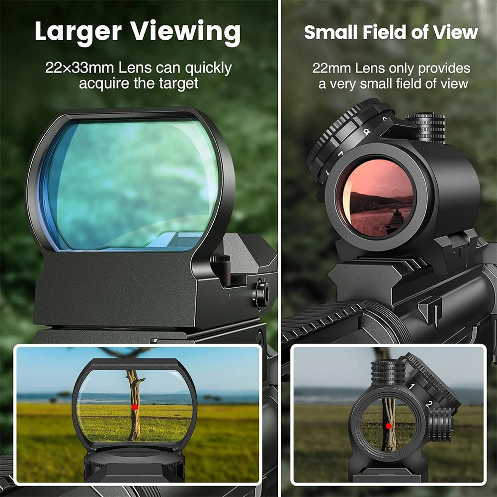 Bestsight Tactical Red Dot Sight 1x Reflex Scope Hunting Optics