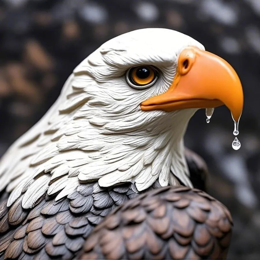 Bald Eagle Garden Statue Outdoor Decor Hand Painted Resin