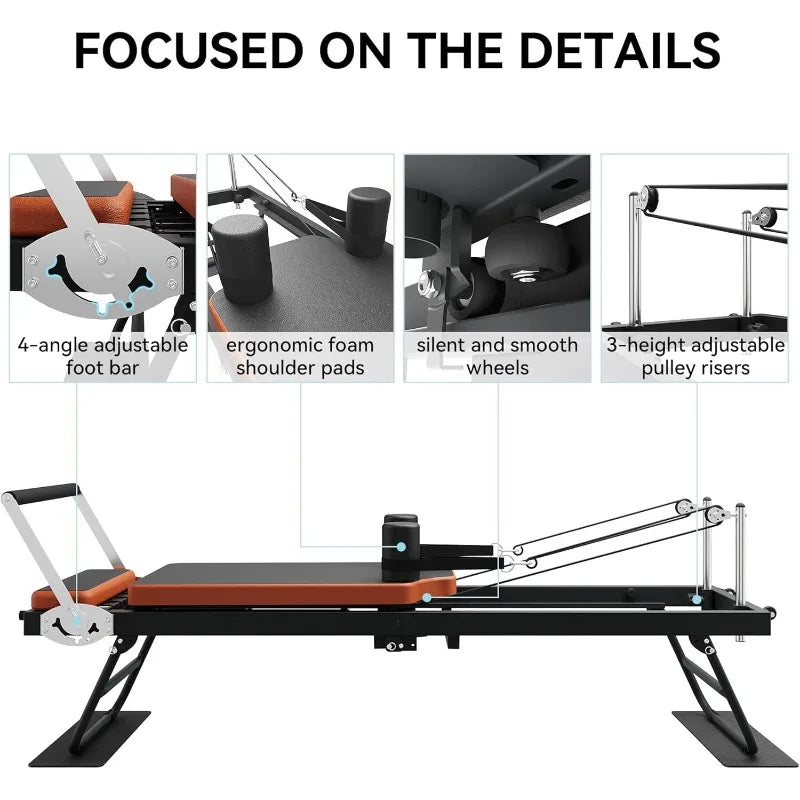 Pilates Reformer Machine For Home Use And Gym Workout