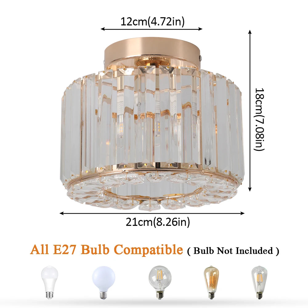 GreeLustr Modern Pendant Light Luxury Crystal Chandelier Ceiling Lamp