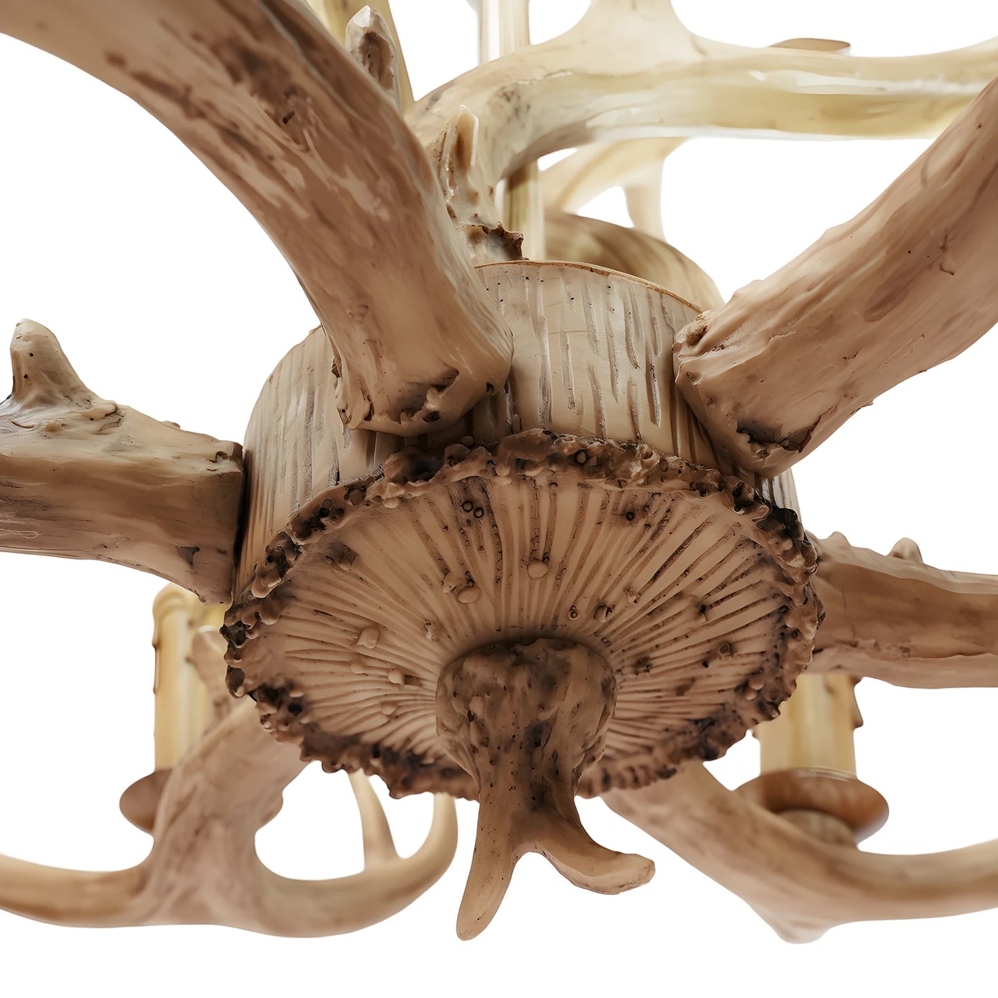 Resin Deer Antler Ceiling Light Chandelier With Six Lights
