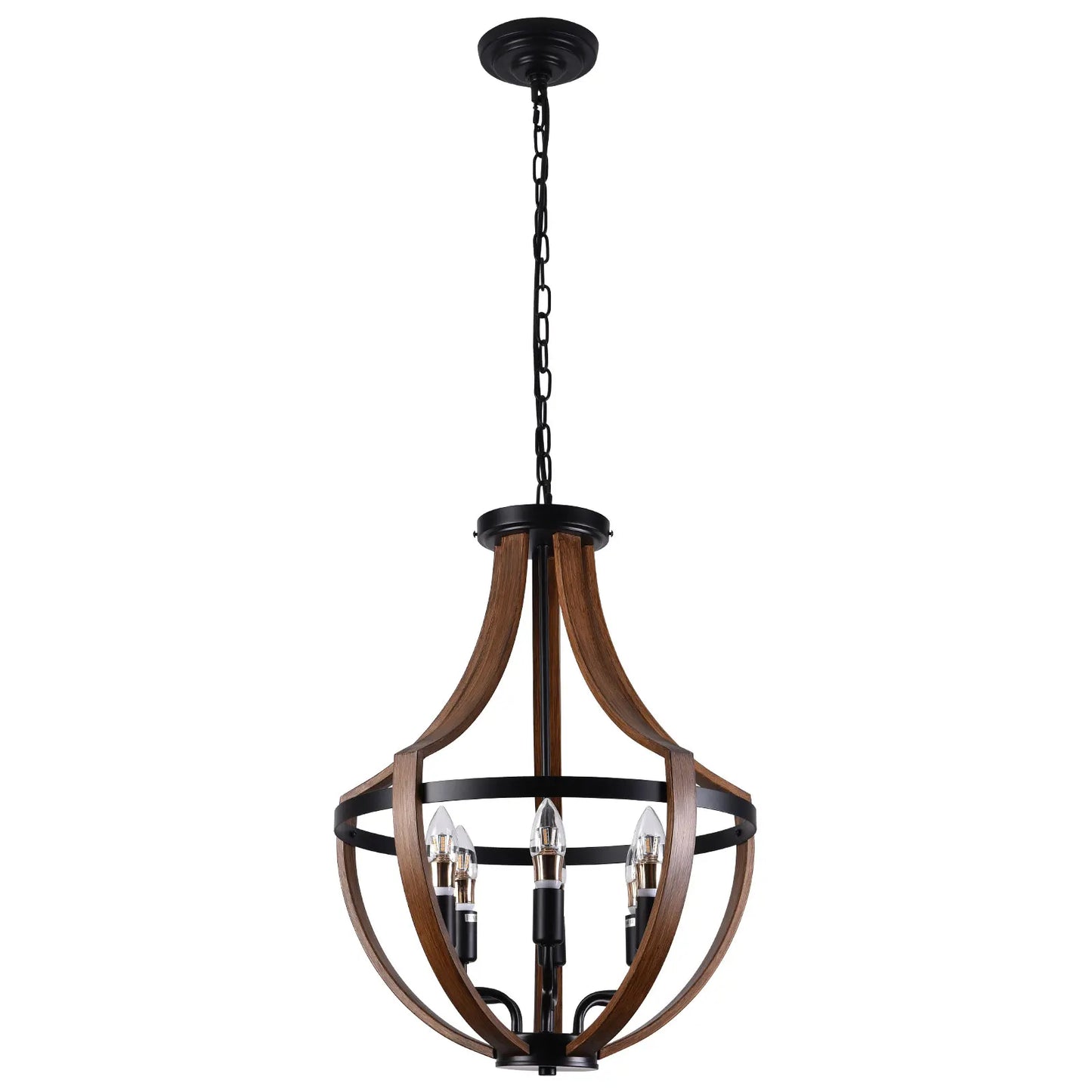 Modern Rustic Wooden Pendant Light Fixture Handmade Natural Wood Kitchen