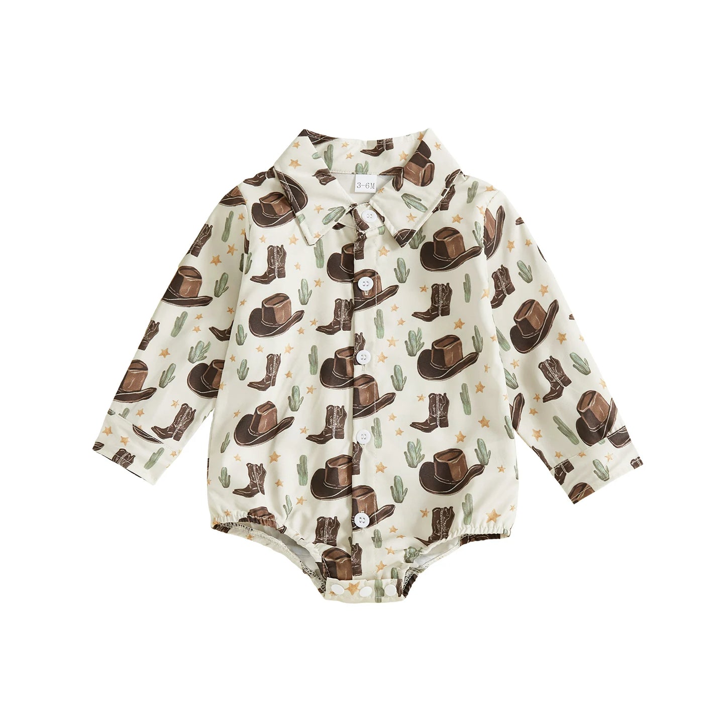 Toddler Boy Plaid Long Sleeve Romper With Animal Print Collar
