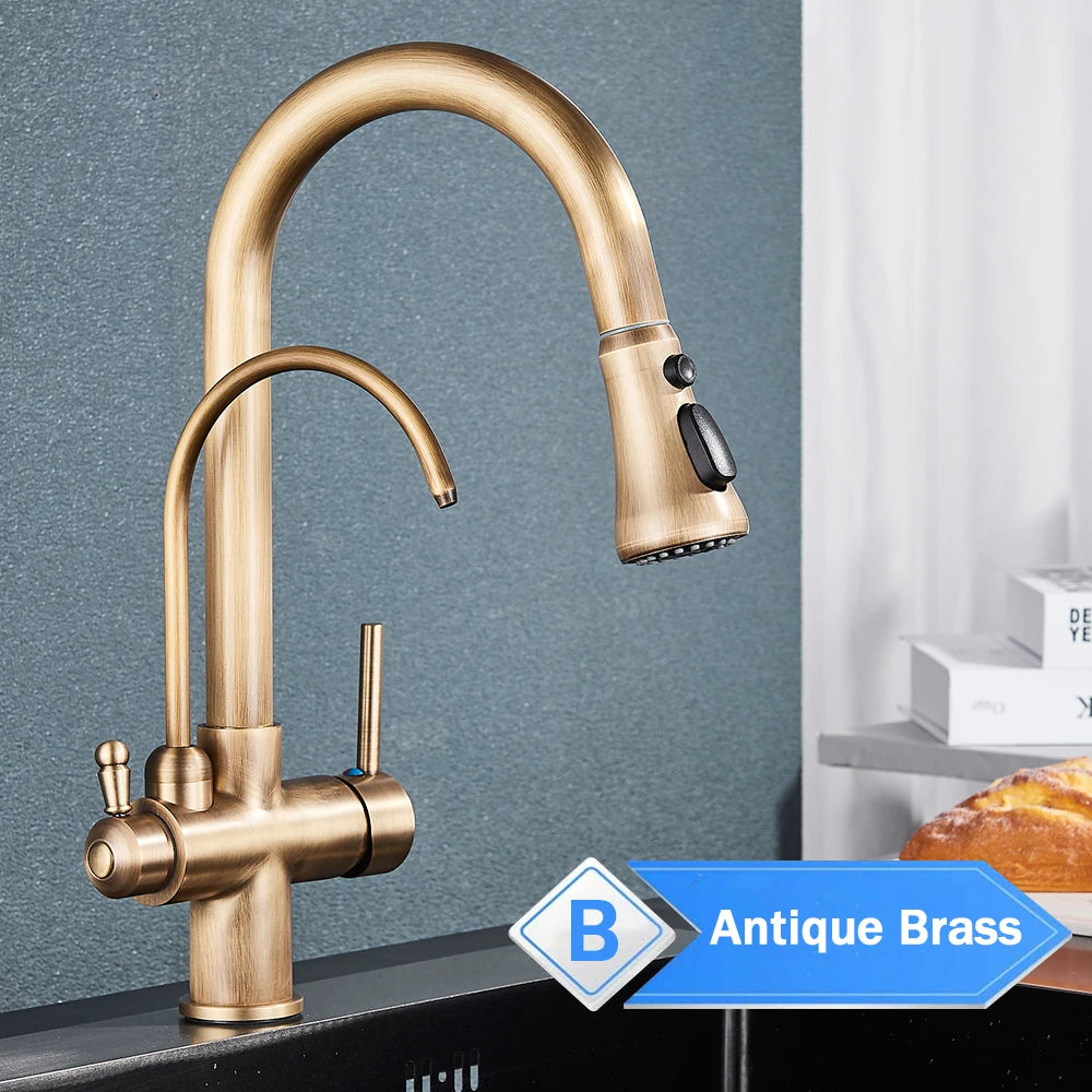 Rozin Purification Kitchen Faucet With Pull Out Spray