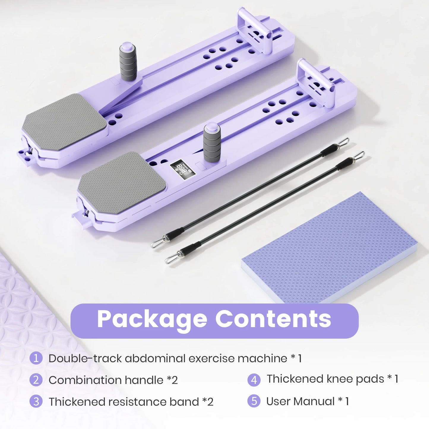 Portable Pilates Board Push Up Ski Balance Board Core Timer