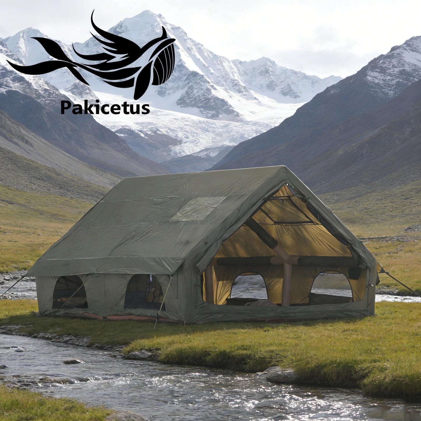 Pakicetus Quick Setup Inflatable Camping Tent With Carry Bag