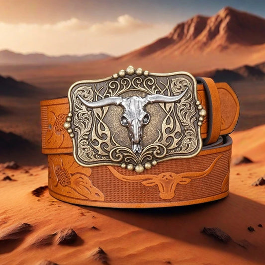Western Belt for Jeans Unisex Cowboy Cowgirl Casual Accessory