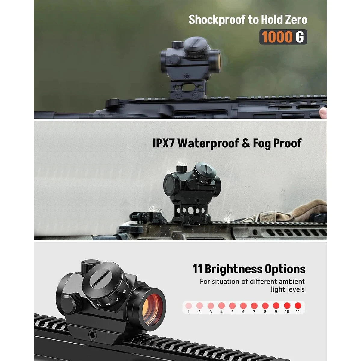 Nabila Red Dot Sight Reflex For Rifle Waterproof Performance