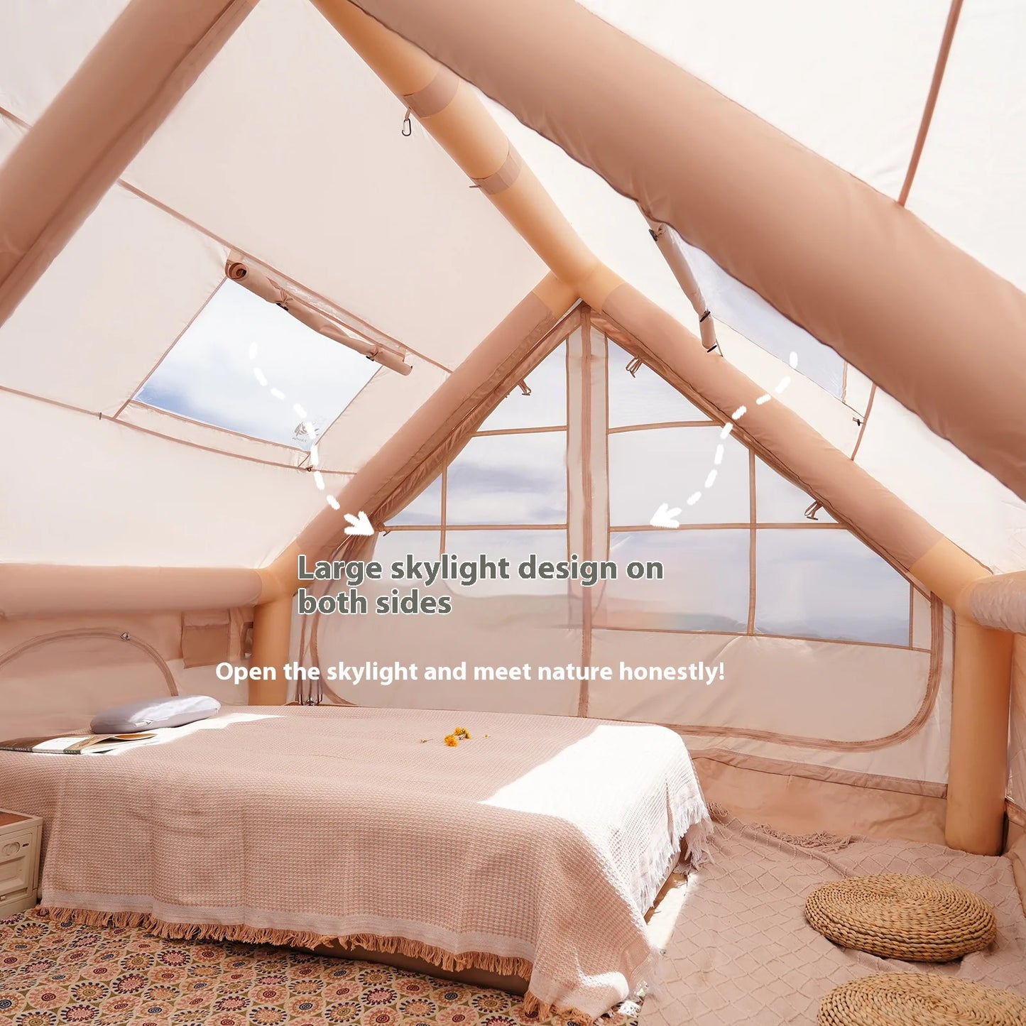 Pakicetus Quick Setup Inflatable Camping Tent With Carry Bag
