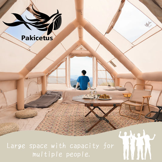 Pakicetus Four Season Inflatable Water Resistant Camping Tent For Families