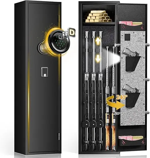 Rifle And Pistols Gun Safe With Dual Alarm Electronic Lock And Removable Racks