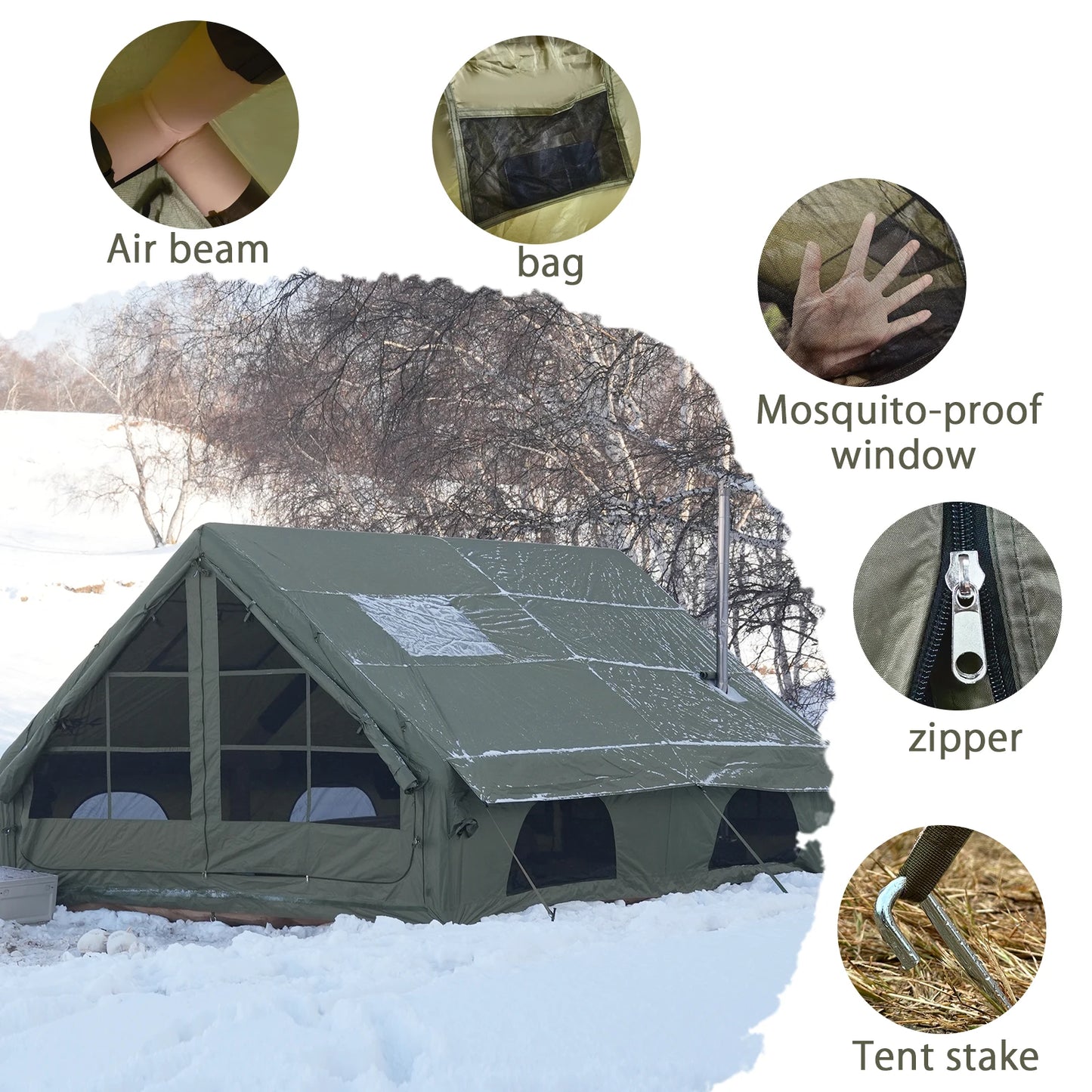 Pakicetus Quick Setup Inflatable Camping Tent With Carry Bag
