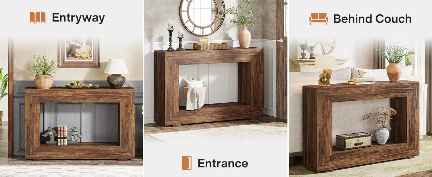 Tribesigns Farmhouse Console Table With Storage For Entryway Living Room