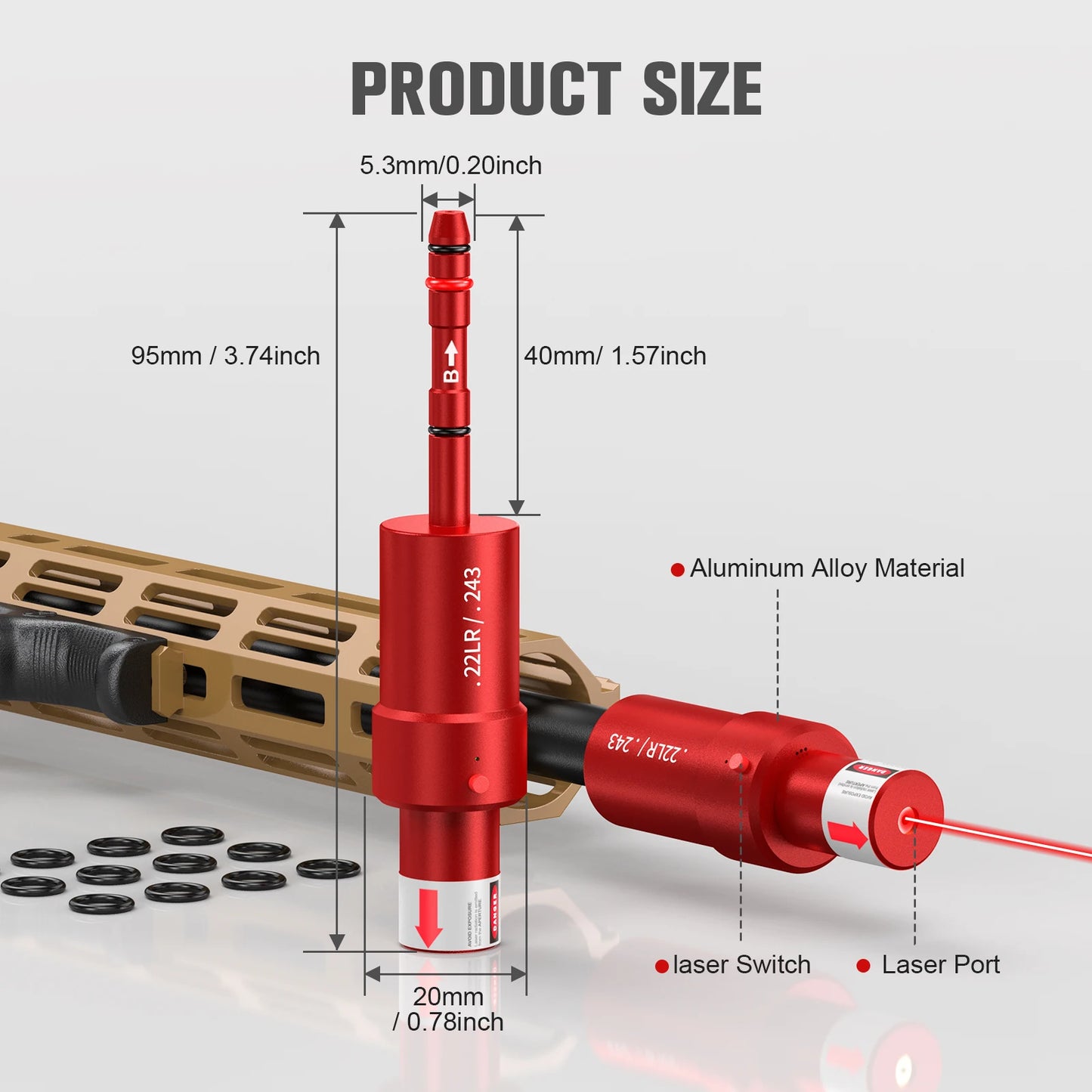 22LR Multifunctional Magnetic Red Green Light Trainer Dual Purpose