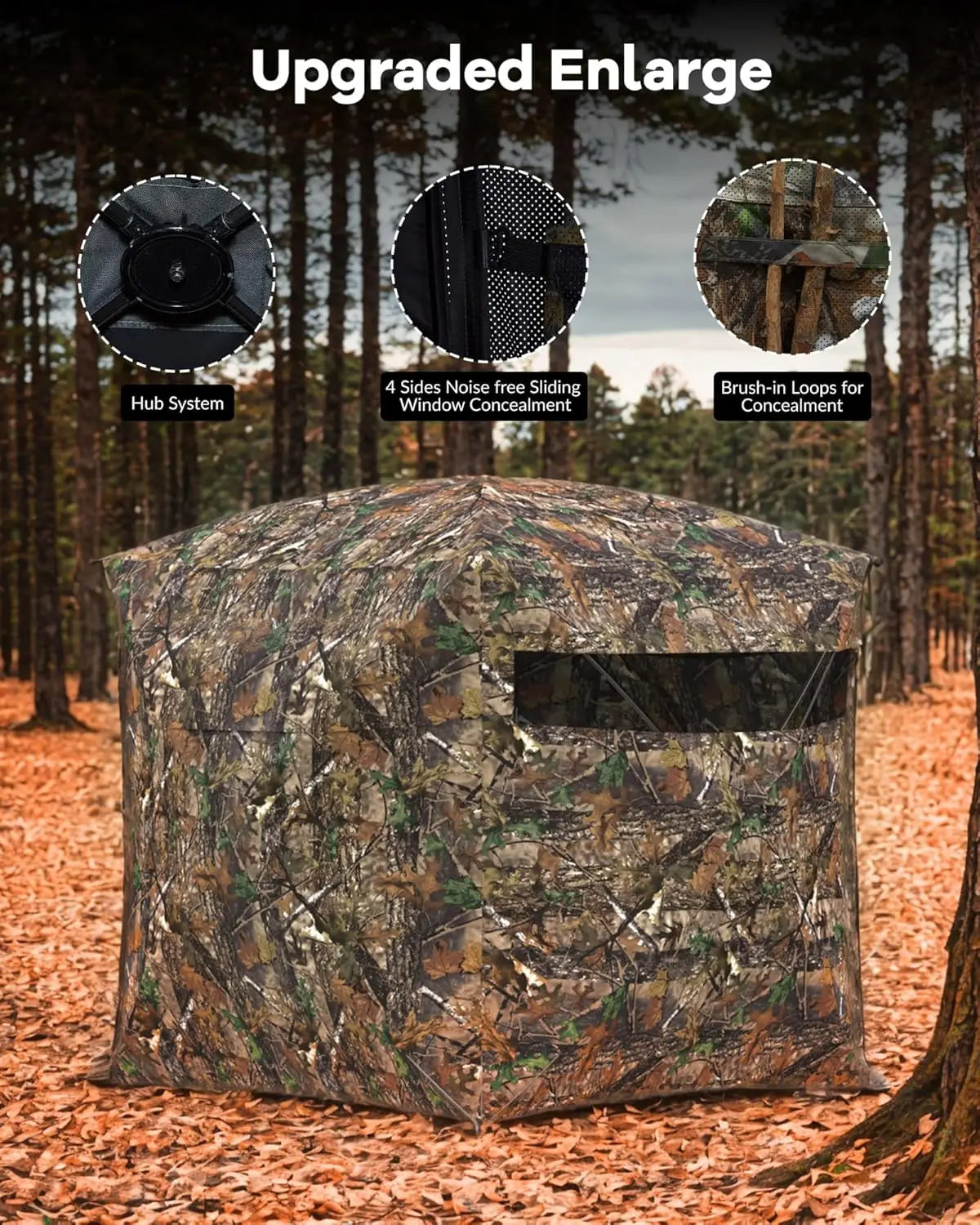 TWISTER.CK Outdoor Hunting Pop Up Ground Blind For 4-6 People