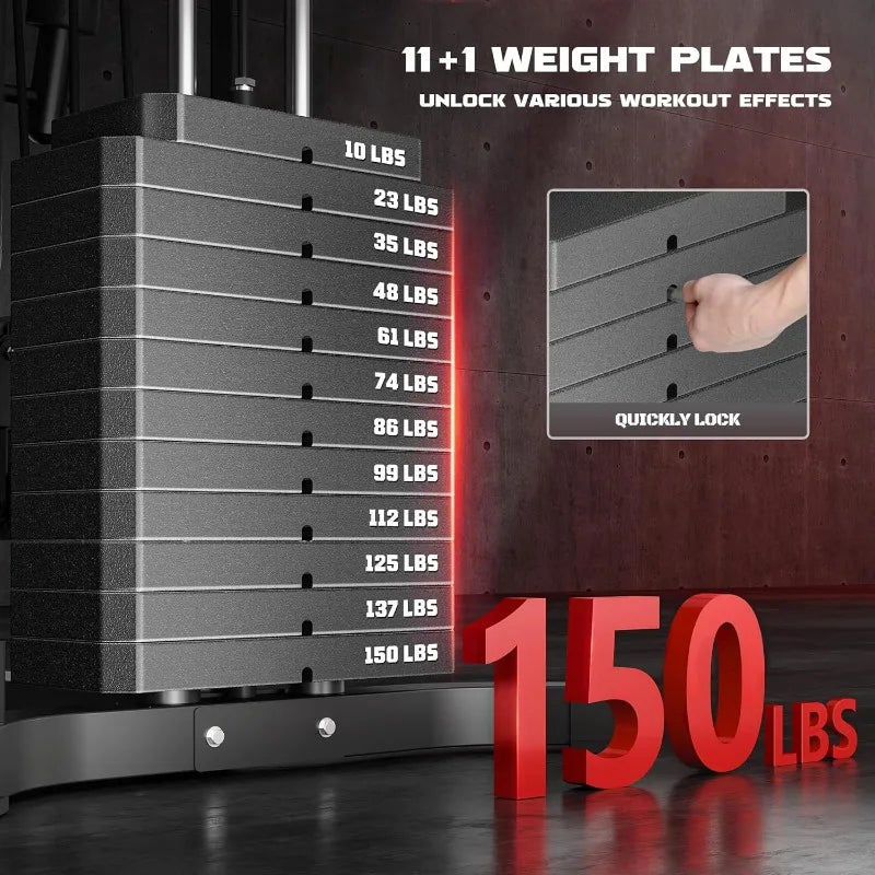 None JELENS H11 Home Gym Multifunctional Equipment With 150 LBS