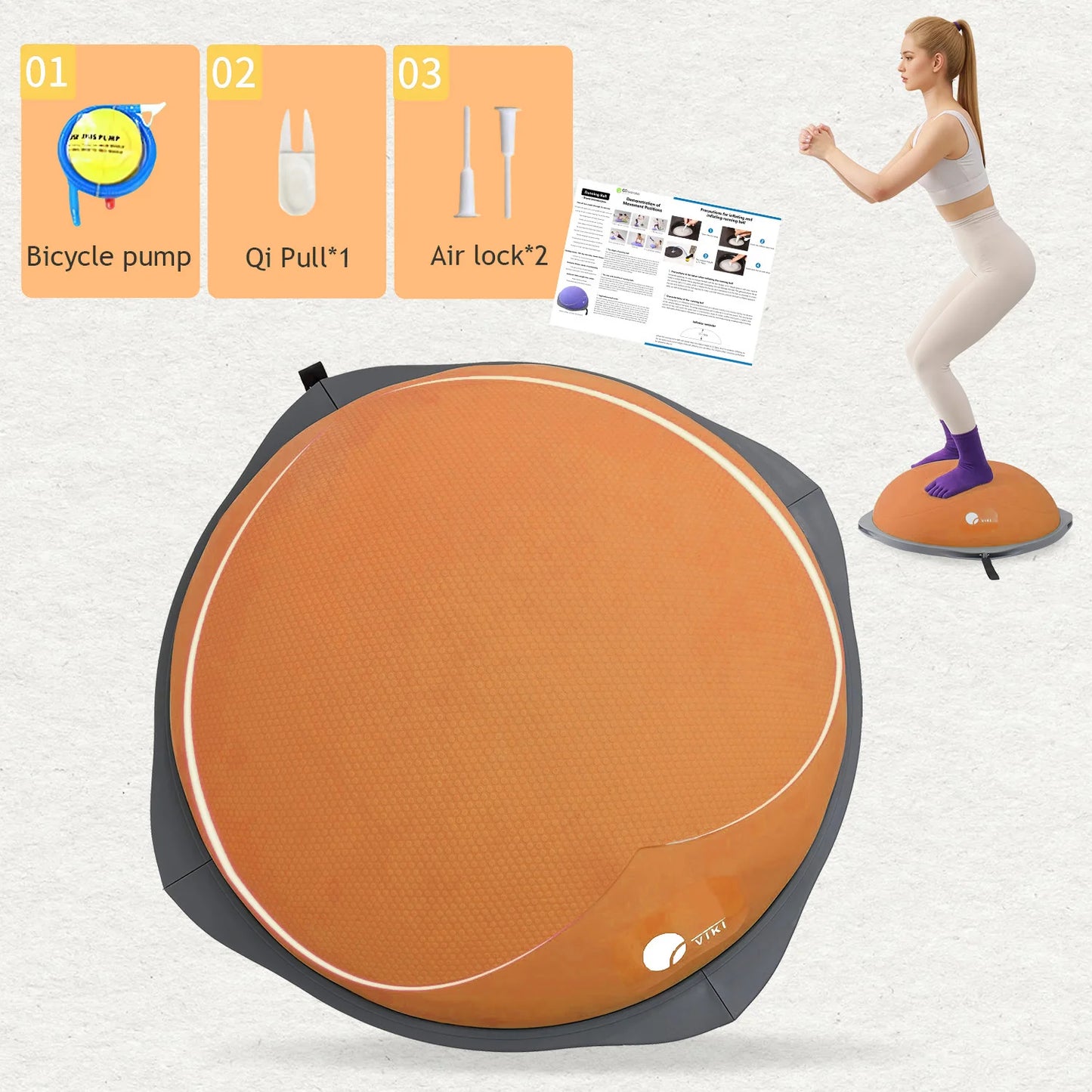 Home Yoga Balance Ball Half Ball Trainer For Core Training