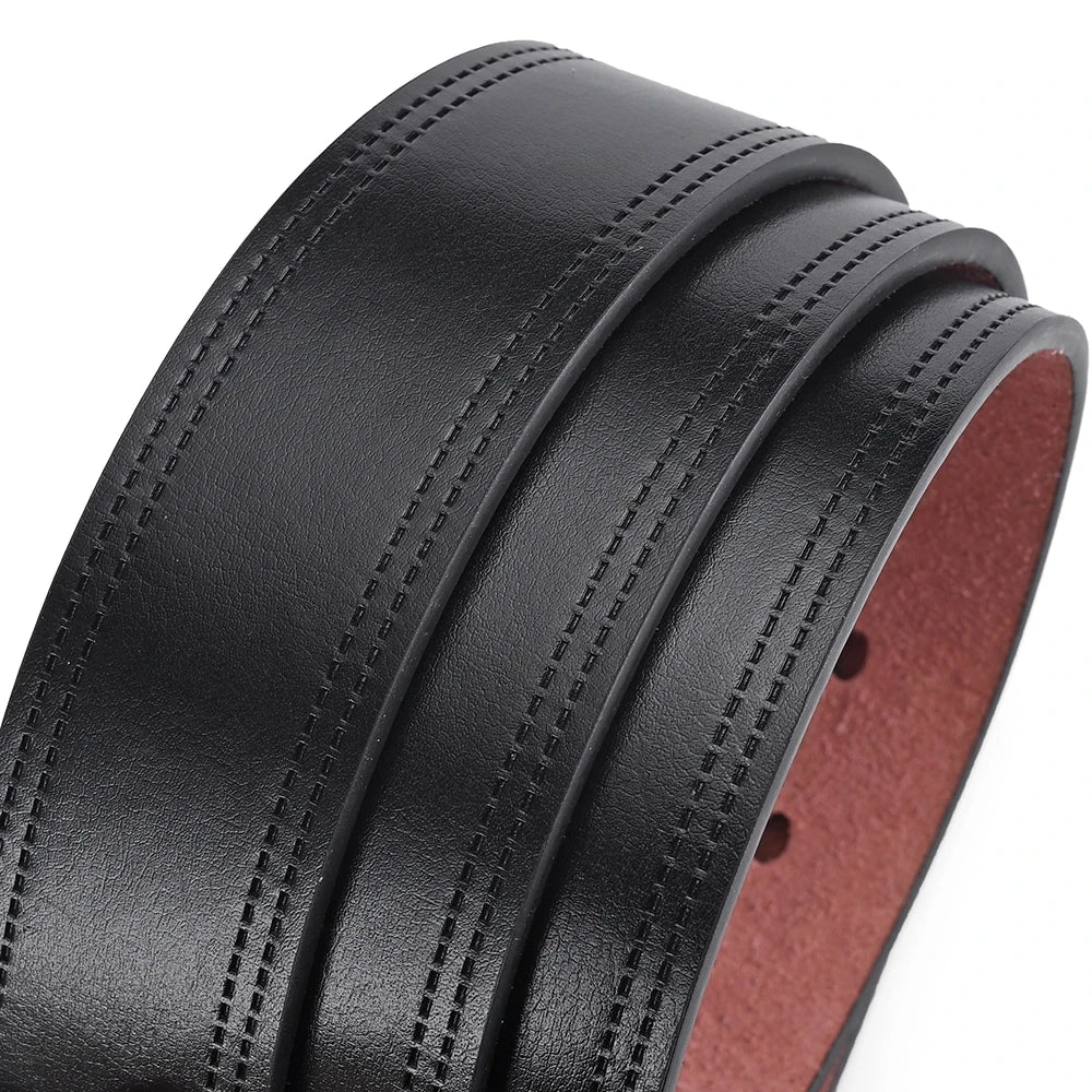 Mens Genuine Leather Belt Buckle Casual Business Cowboy Waistband