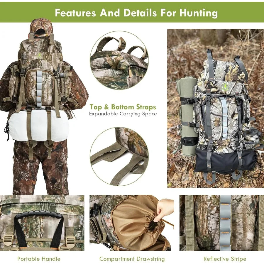 XMSJ Hunting Backpack Nylon Waterproof Rain Cover 600D
