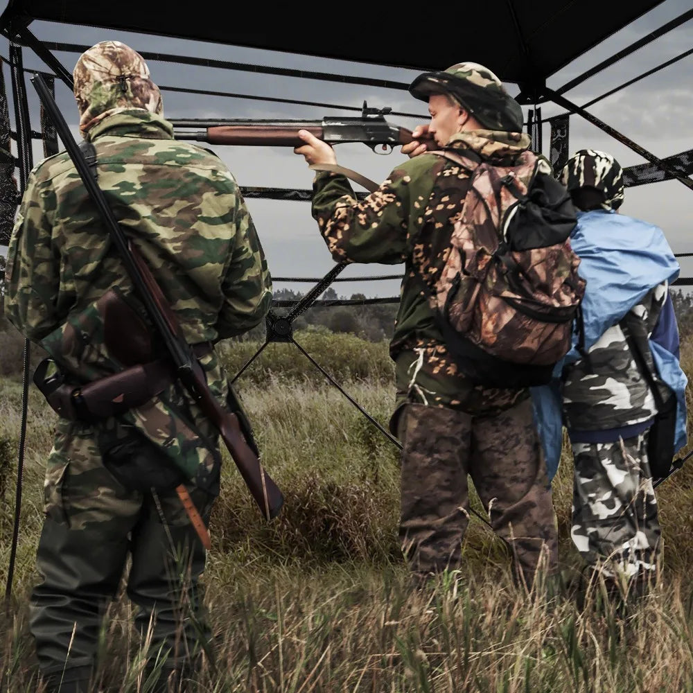 Camouflage Hunting Blind For 3-4 People With 270 Degree View