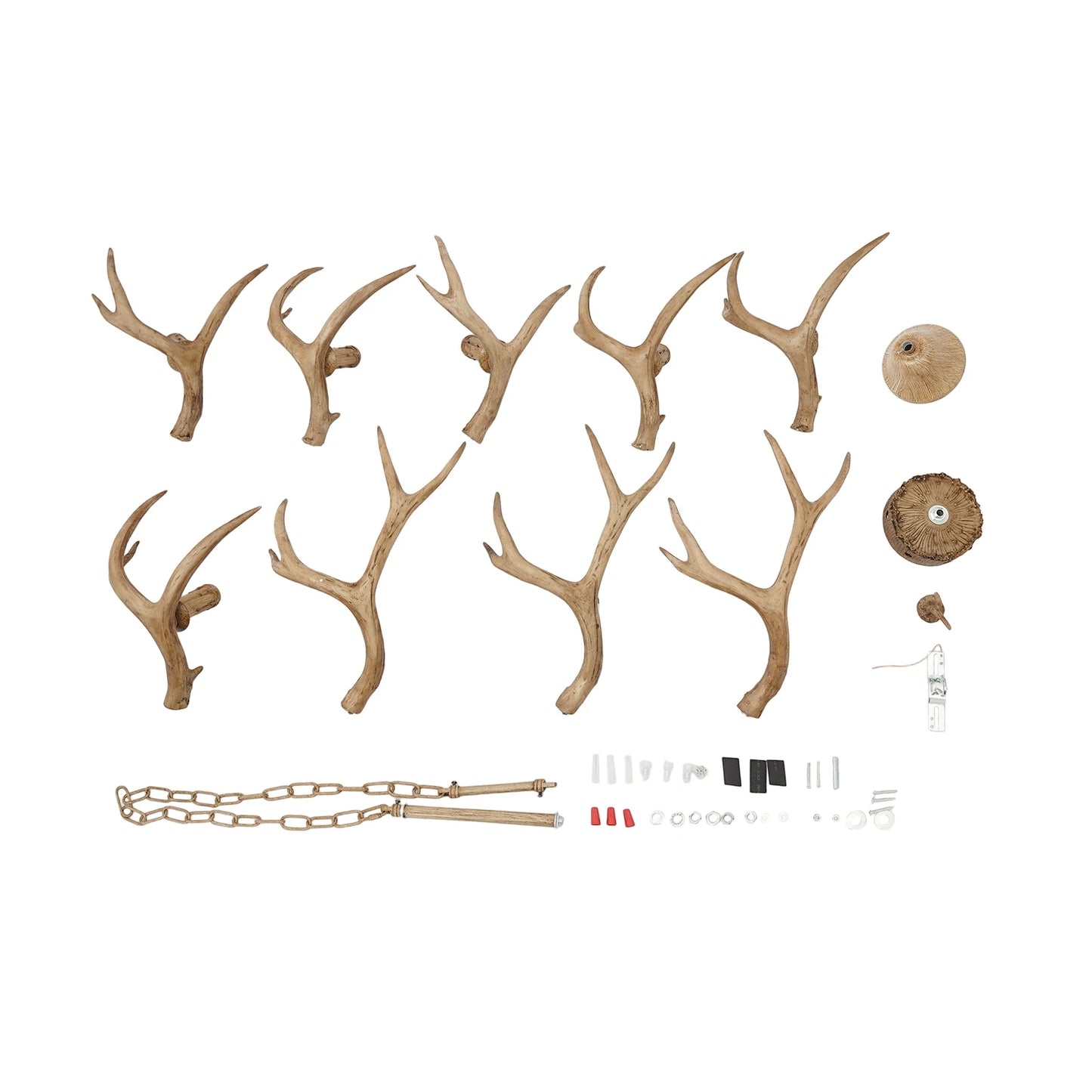 Resin Deer Antler Ceiling Light Chandelier With Six Lights