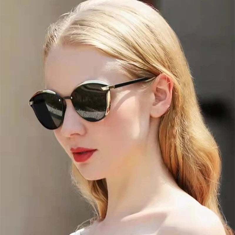 CLLOIO Polarized Sunglasses Women Cat Eye Driving Shades Luxury
