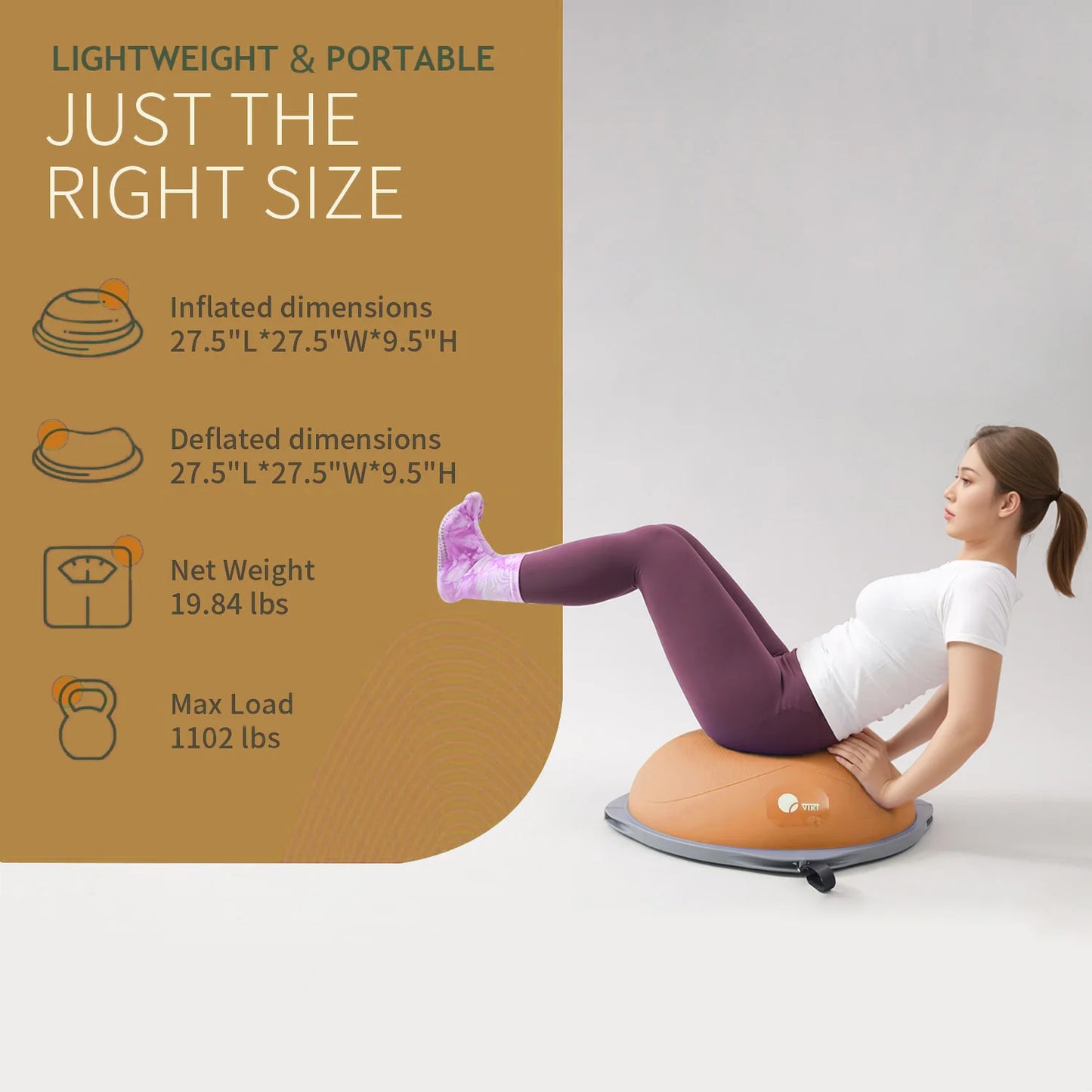 Home Yoga Balance Ball Half Ball Trainer For Core Training