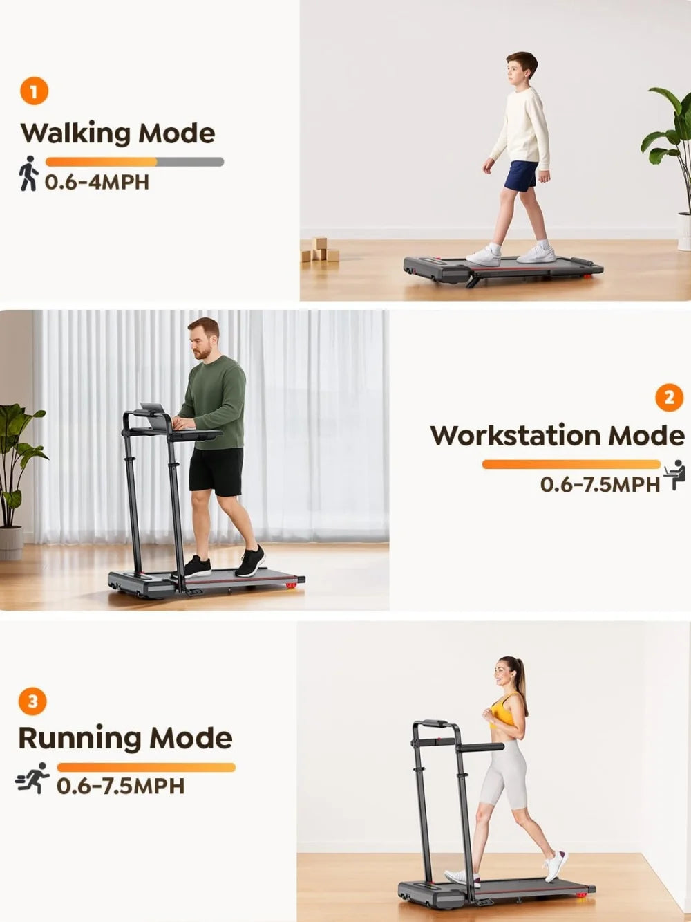 Driving Walking Pad With Bracket Silent Treadmill For Home