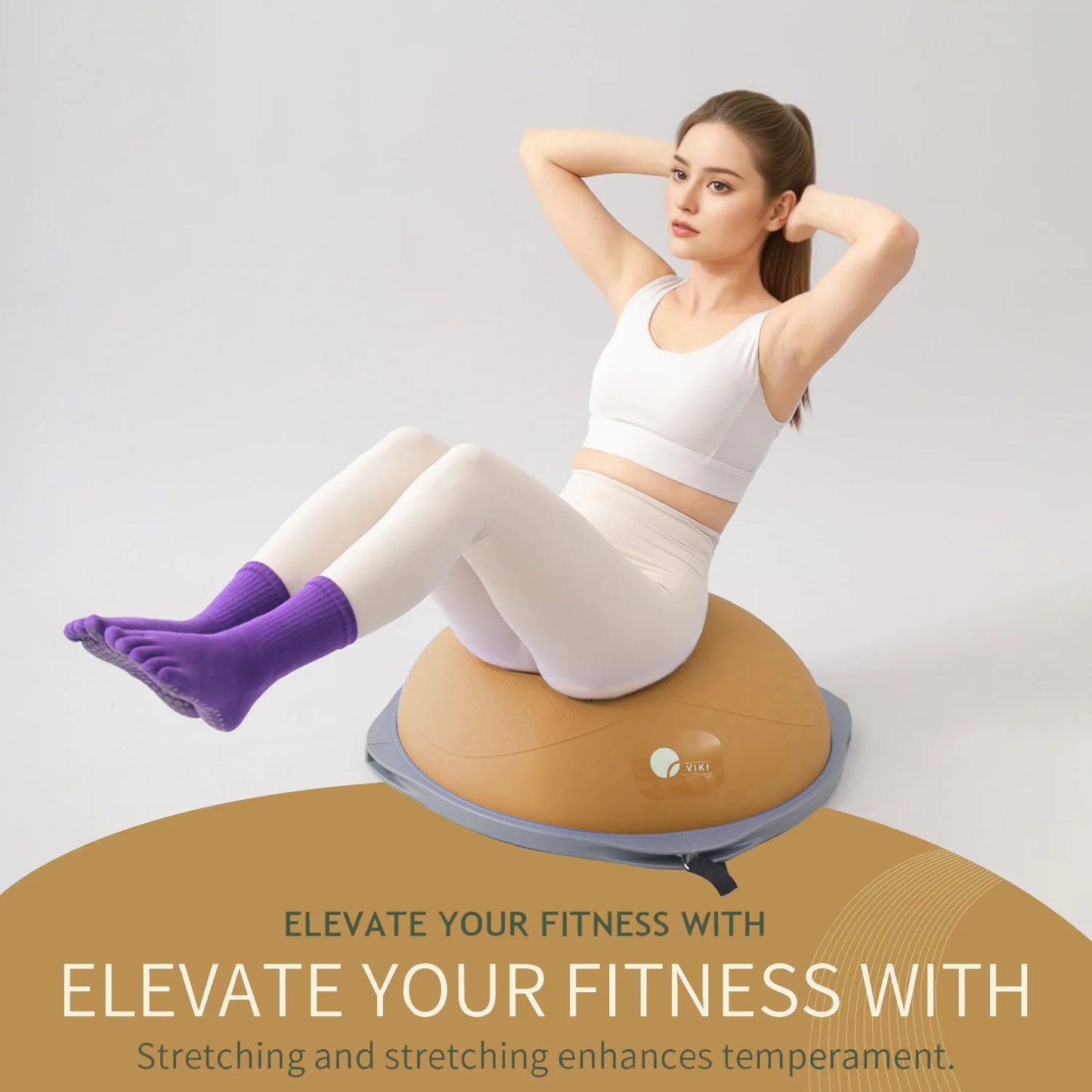 Home Yoga Balance Ball Half Ball Trainer For Core Training