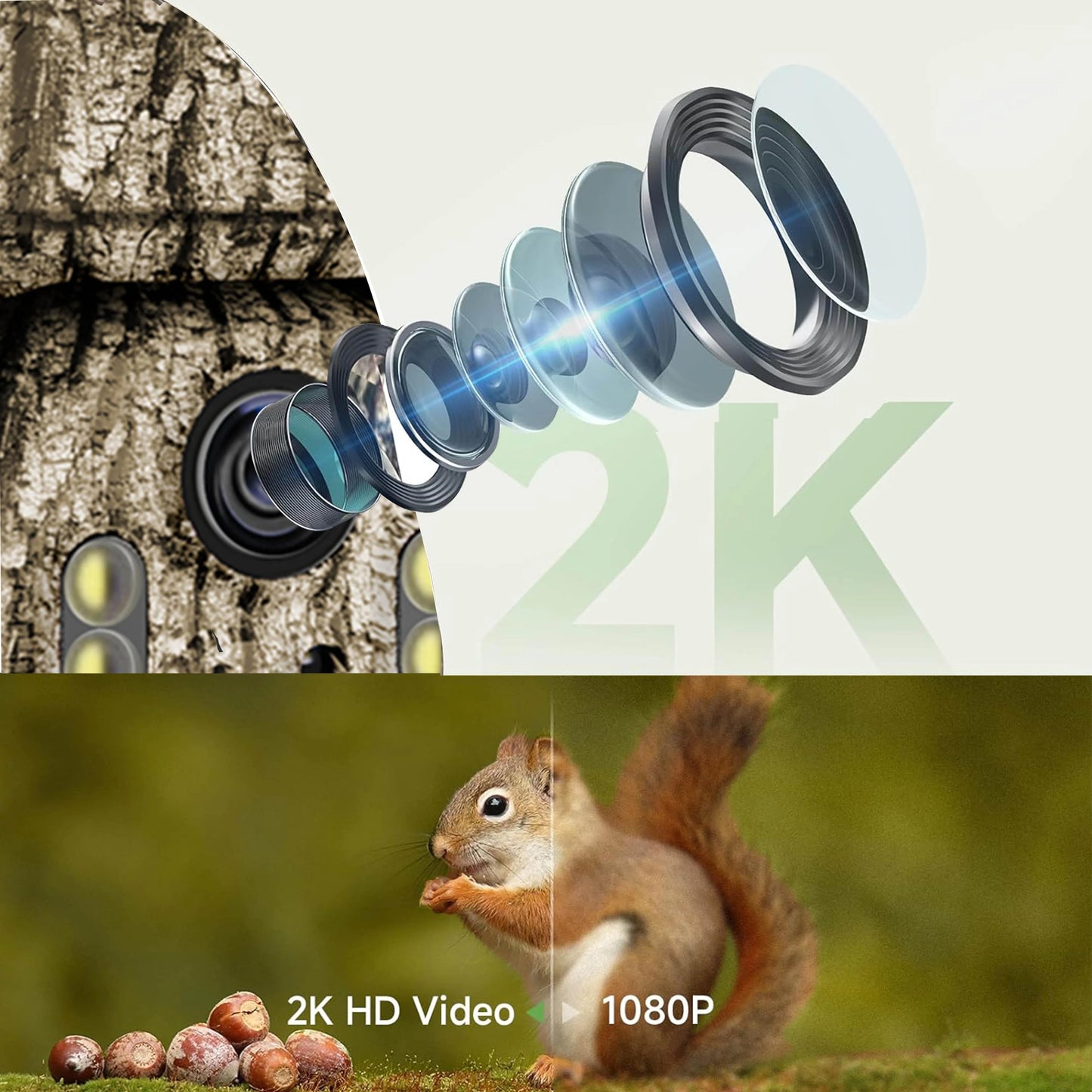 4G LTE Solar Trail Camera 360 Live View 2K HD Cellular Data