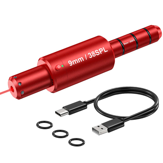 9MM Magnetic Suction Laser Training Bullet With Red Dot Laser