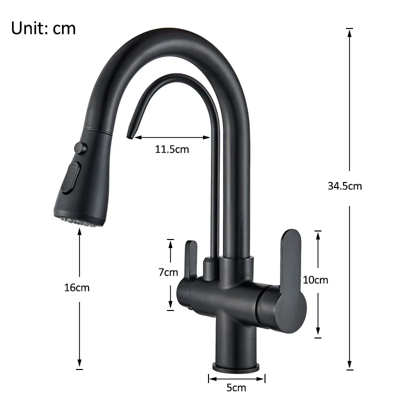 Rozin Purification Kitchen Faucet With Pull Out Spray