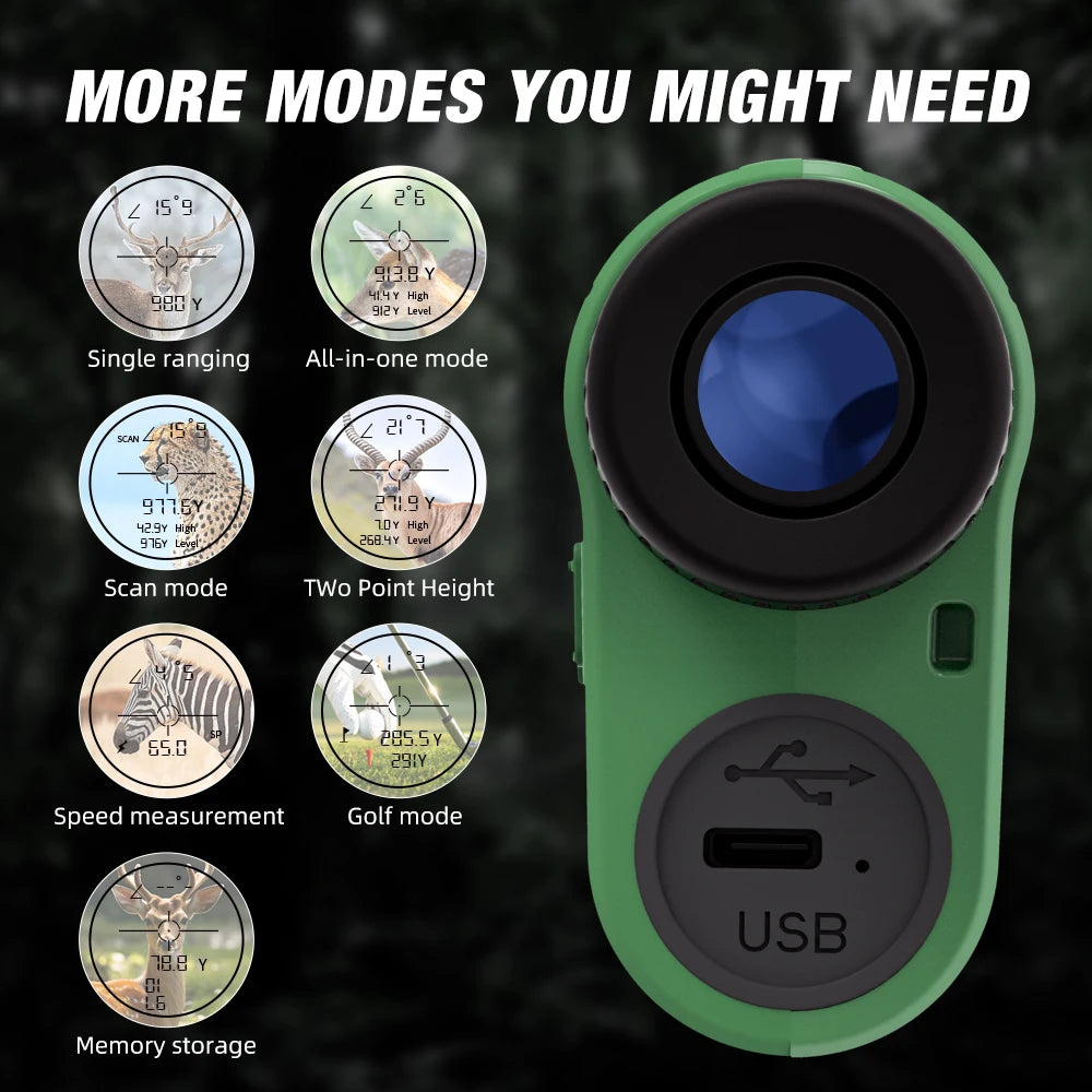 REVASRIE 1000M Multi Function Rangefinder With Speed And Golf Slope